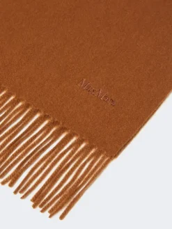 Cashmere logo stole - TOBACCO