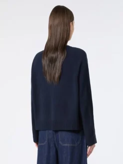 Cashmere V-neck sweater - NAVY