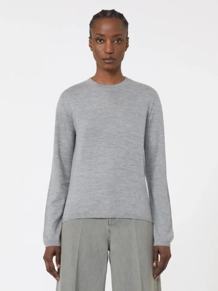 Cashmere yarn sweater - LIGHT GREY