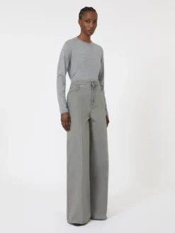 Cashmere yarn sweater - LIGHT GREY