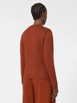 Cashmere yarn sweater - TERRA COTTA