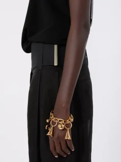 Chain bracelet with charm - GOLD