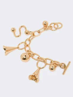 Chain bracelet with charm - GOLD