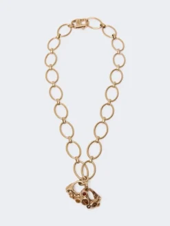 Chain necklace with charms - GOLD