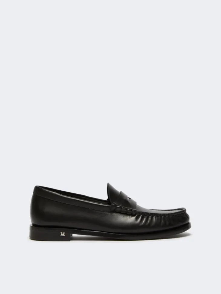 Classic leather moccasins - BLACK