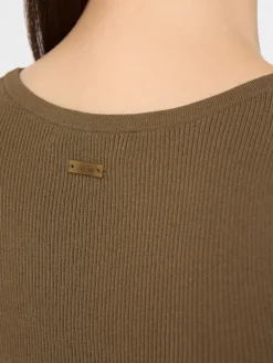 Close-fitting viscose crêpe jumper - MUD