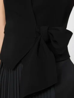 Compact cady cropped gilet - BLACK