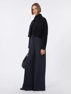 Compact jersey trousers - ULTRAMARINE
