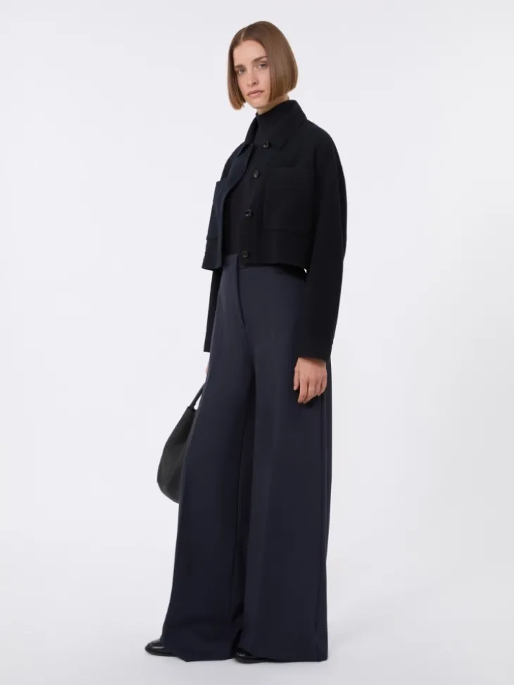 Compact jersey trousers - ULTRAMARINE