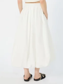 Cotton balloon skirt - IVORY