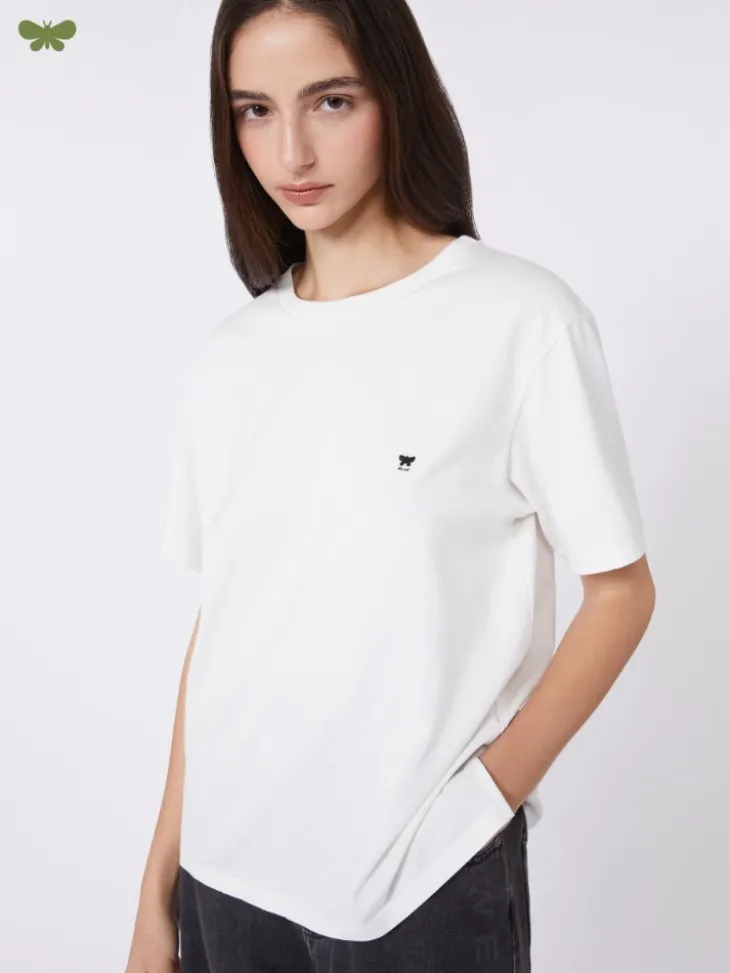 Cotton basic T-shirt - OPTICAL WHITE