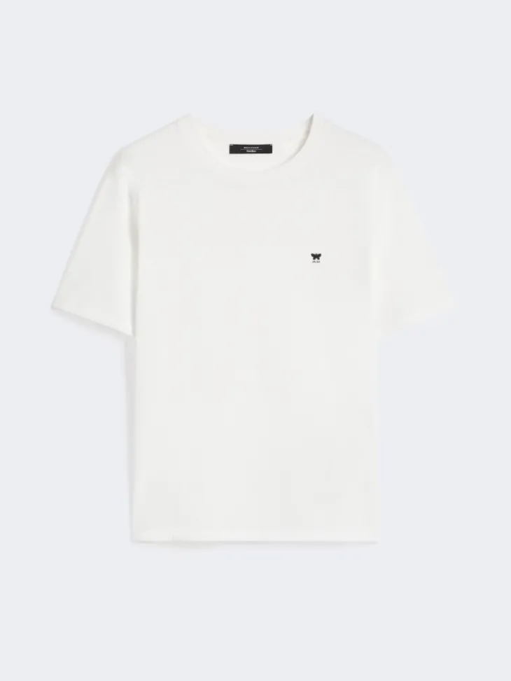 Cotton basic T-shirt - OPTICAL WHITE