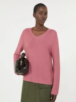 Cotton boxy sweater - ANTIQUE ROSE