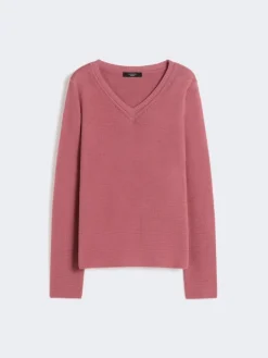 Cotton boxy sweater - ANTIQUE ROSE