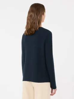 Cotton boxy sweater - NAVY