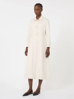 Cotton bull denim shirt dress - SAND