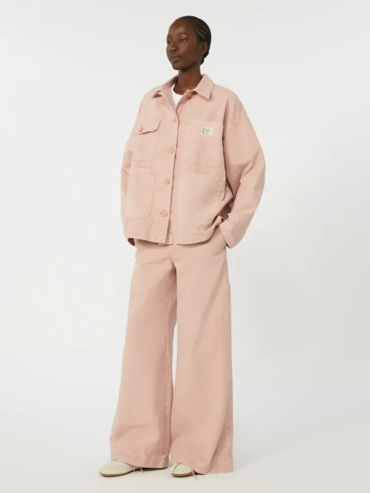 Cotton canvas workwear jacket - PINK