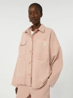 Cotton canvas workwear jacket - PINK