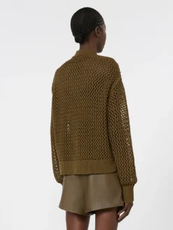 Cotton cordonnet cardigan - KAKI