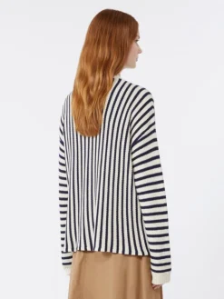 Cotton cordonnet cardigan - NAVY