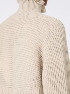 Cotton cordonnet oversized jumper - SAND