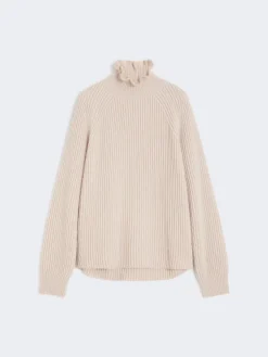 Cotton cordonnet oversized jumper - SAND