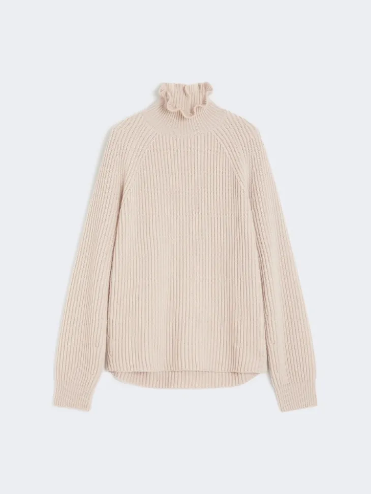 Cotton cordonnet oversized jumper - SAND