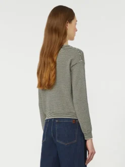 Cotton crew-neck sweater - NAVY