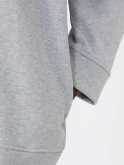 Cotton crew-neck sweatshirt - LIGHT GREY