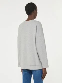 Cotton crew-neck sweatshirt - LIGHT GREY