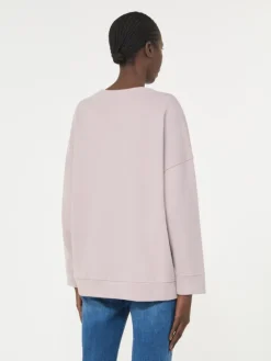 Cotton crew-neck sweatshirt - LILAC