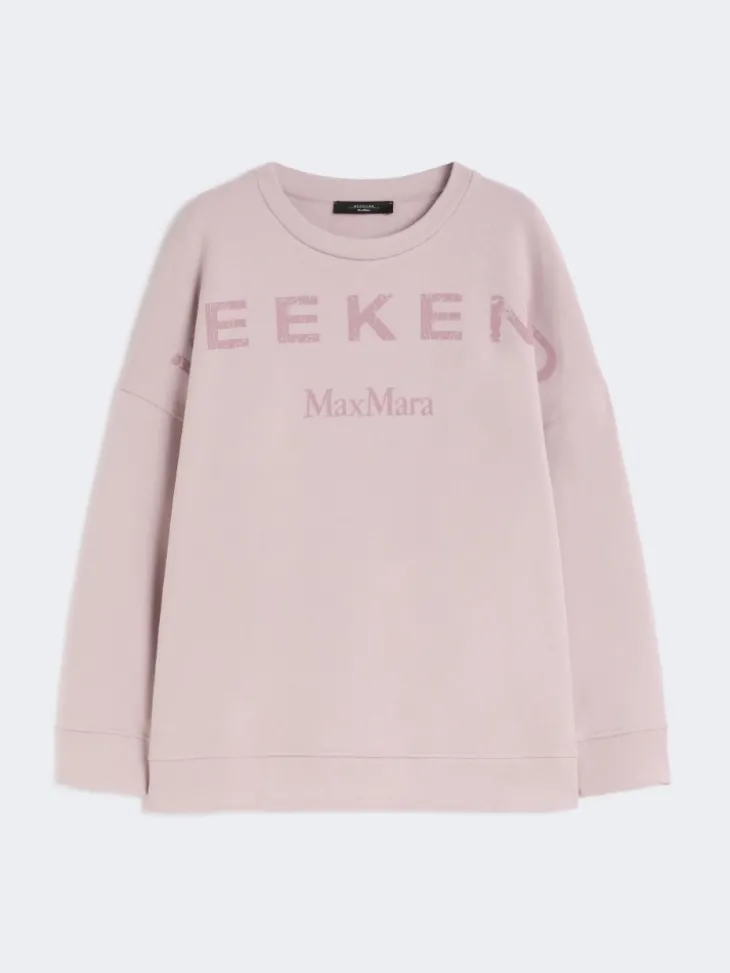 Cotton crew-neck sweatshirt - LILAC