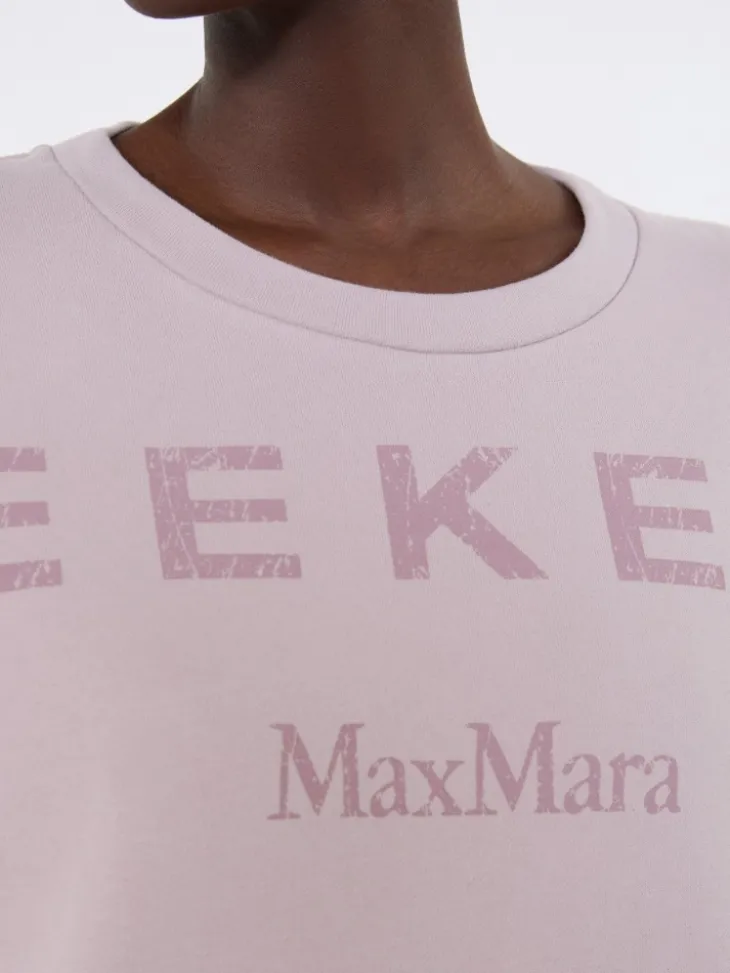 Cotton crew-neck sweatshirt - LILAC