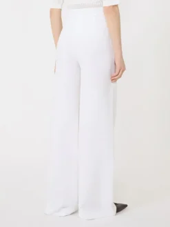 Cotton crêpe trousers - WHITE