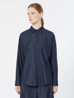 Cotton denim shirt - MIDNIGHTBLUE