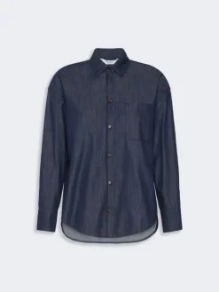 Cotton denim shirt - MIDNIGHTBLUE