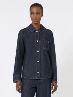 Cotton denim shirt - ULTRAMARINE