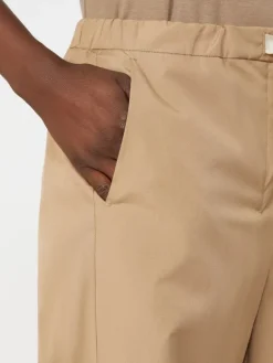 Cotton drawstring trousers - DESERT