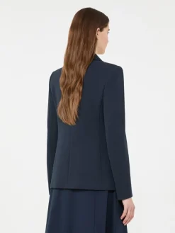 Cotton jersey blazer - NAVY