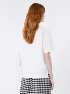 Cotton jersey boxy T-shirt - WHITE