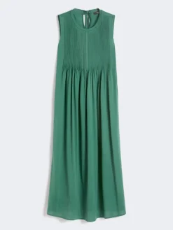 Cotton jersey fluid dress - GREEN