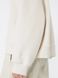 Cotton jersey sweatshirt - SAND