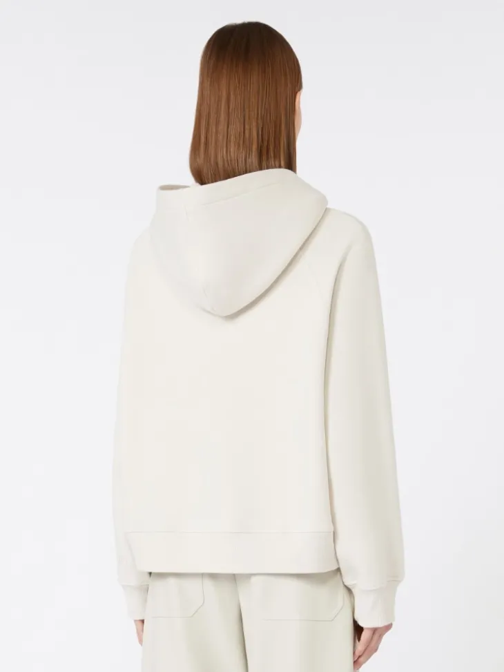 Cotton jersey sweatshirt - SAND