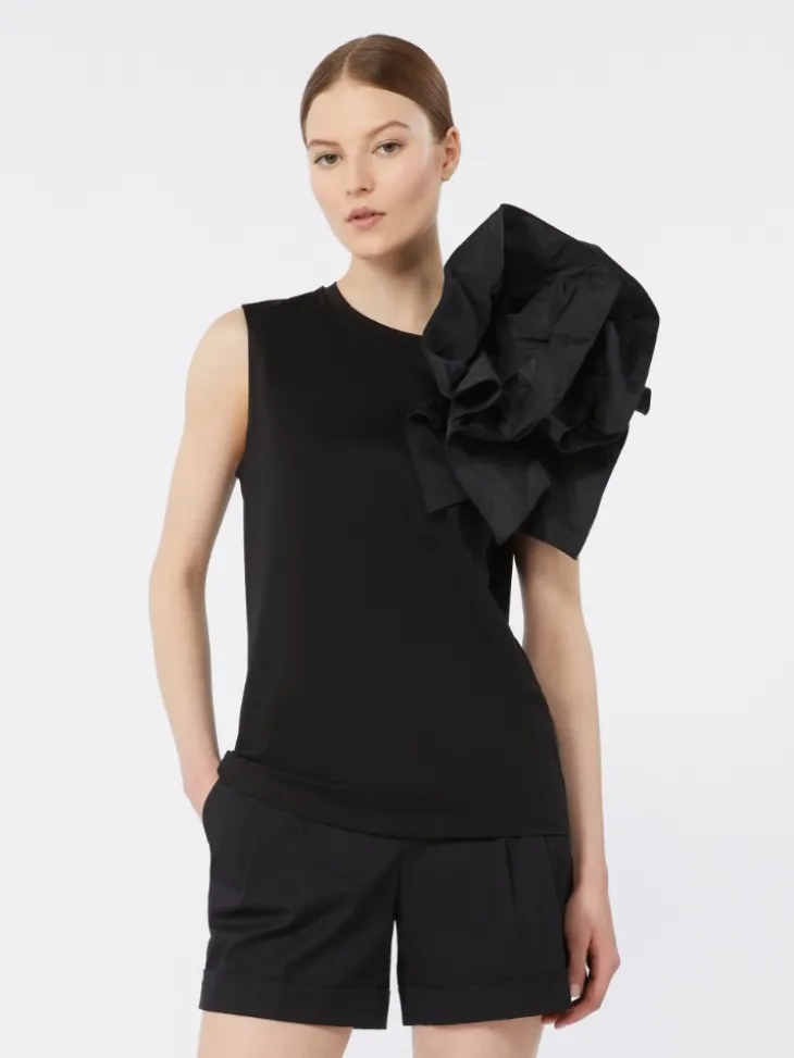 Cotton jersey T-shirt - BLACK