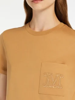 Cotton jersey T-shirt - CAMEL