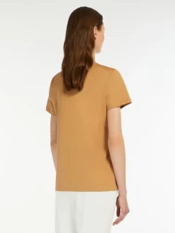 Cotton jersey T-shirt - CAMEL
