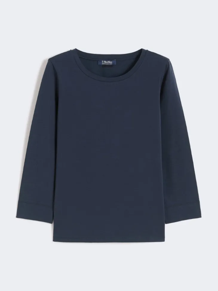 Cotton knit T-shirt - ULTRAMARINE