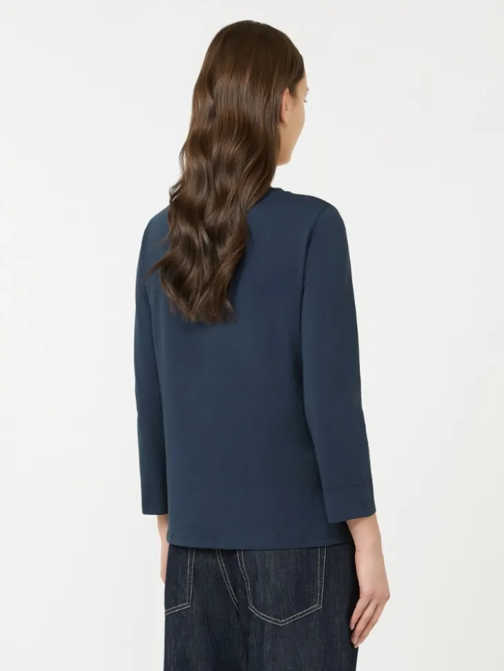Cotton knit T-shirt - ULTRAMARINE
