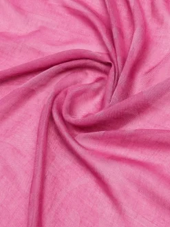 Cotton, modal and cashmere jacquard shawl - SHOCKING PINK