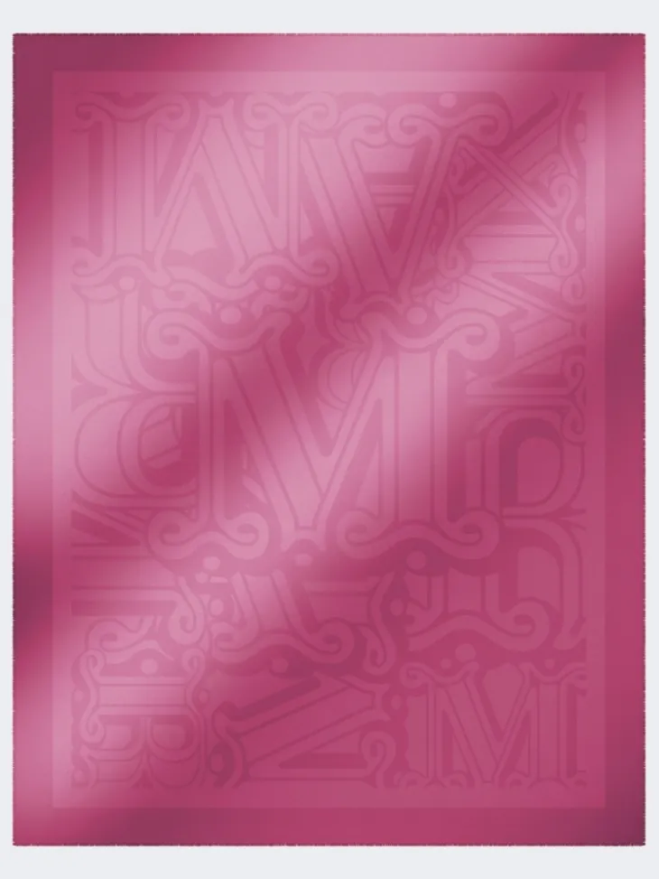 Cotton, modal and cashmere jacquard shawl - SHOCKING PINK